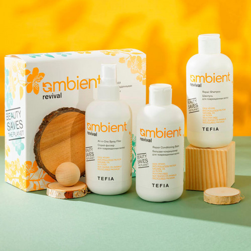 Набор для ухода за поврежденными волосами Ambient Revival — Tefia  